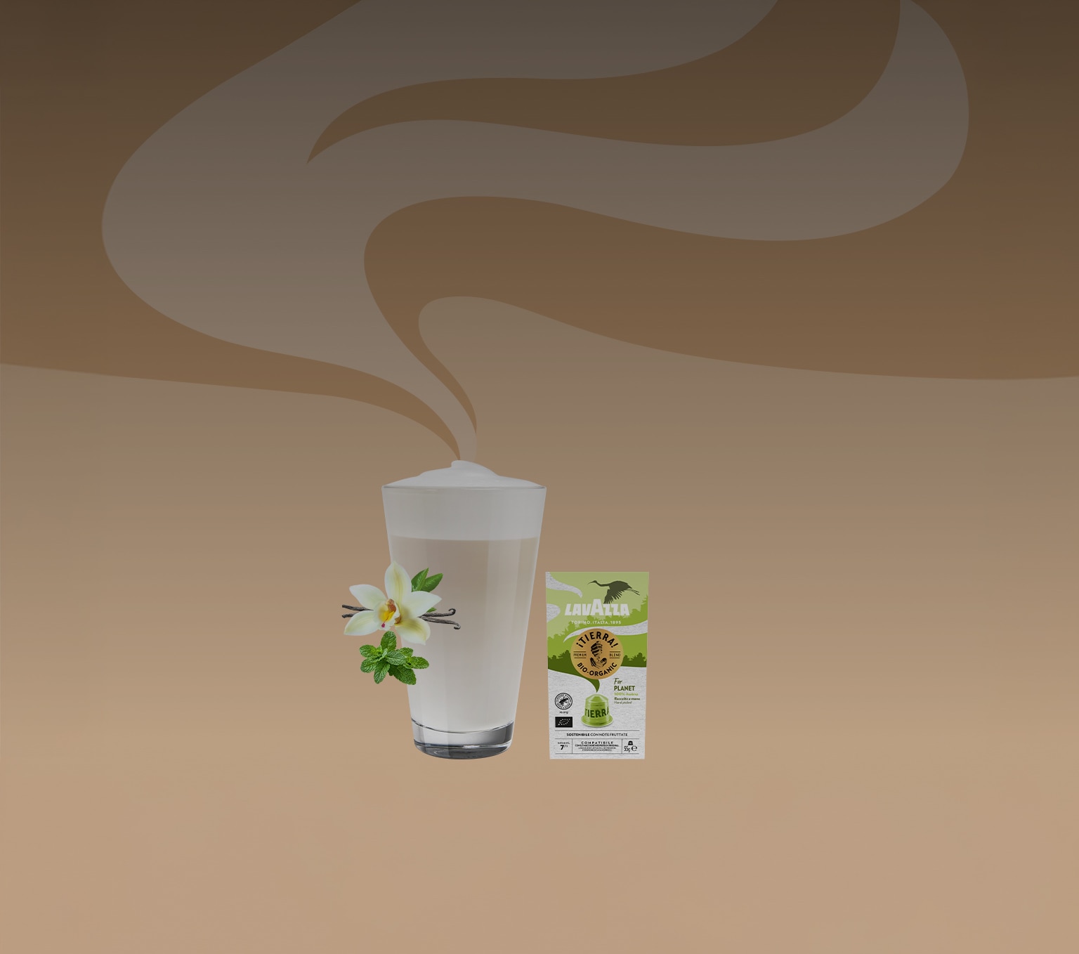 Café latte de menta y vainilla receta