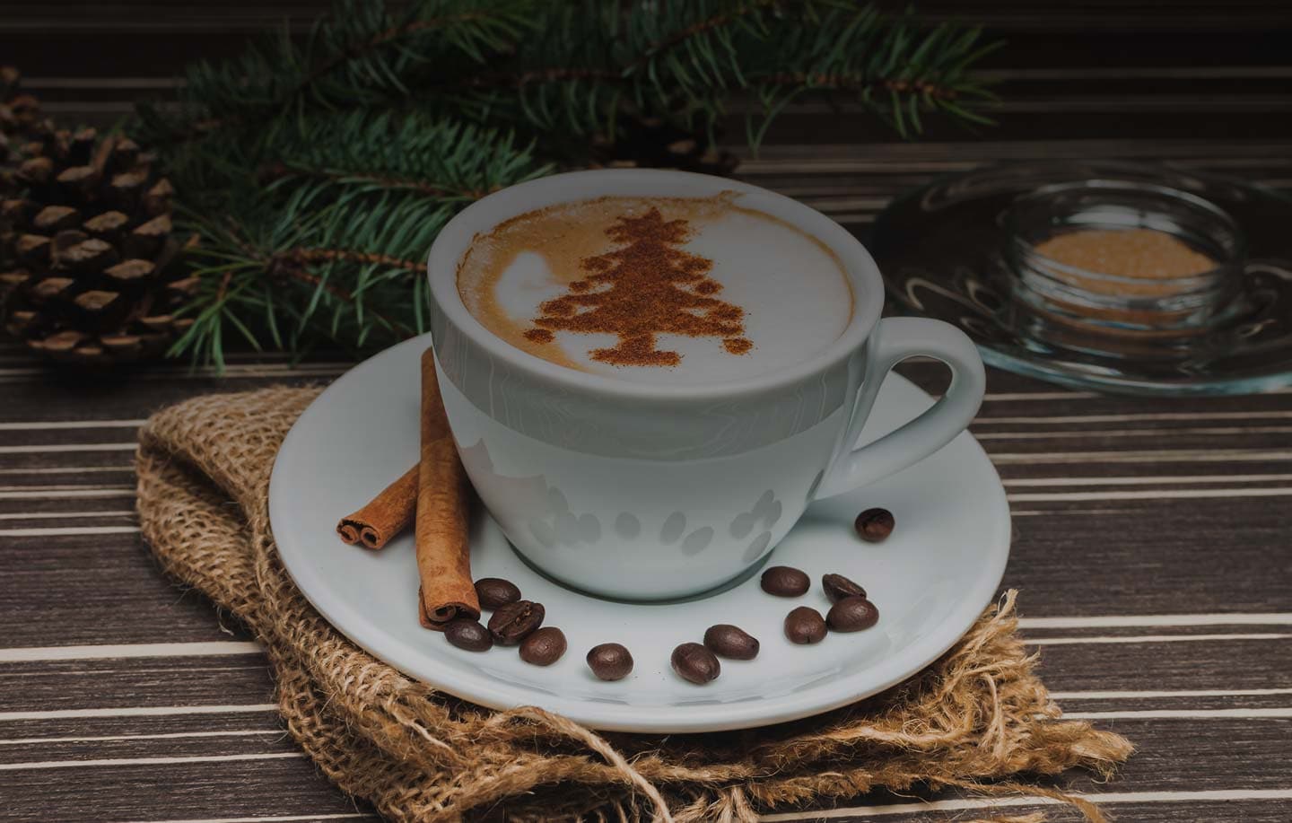 amantes del café en navidad