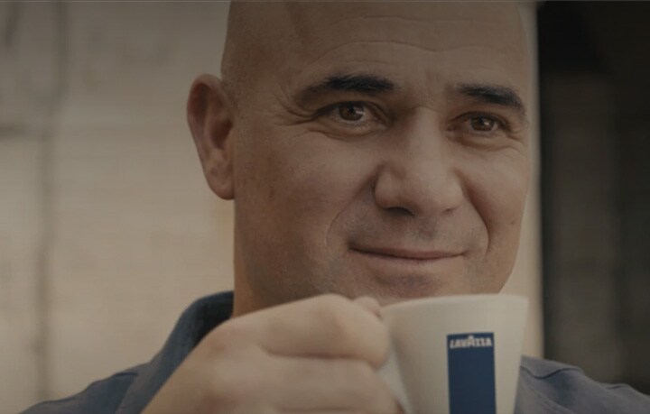 A day in Agassi’s life with Lavazza