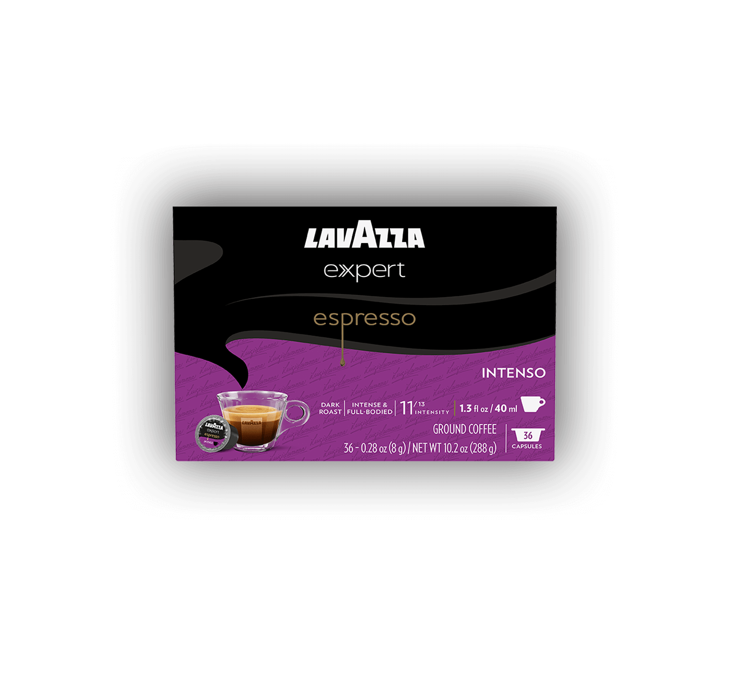 Lavazza Expert Espresso - Cápsulas de sabor Intenso X2 (36 cápsulas),  Expert Espresso sabor intenso X2, 36 unidades