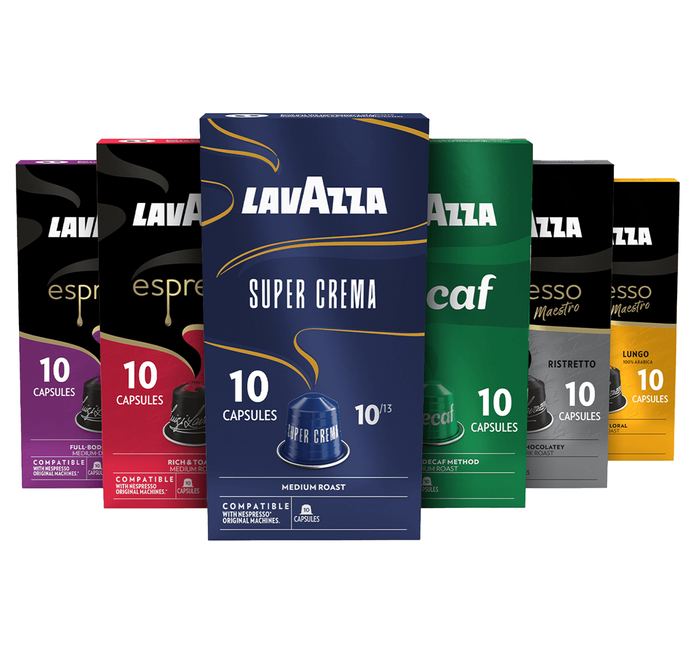 Paquete surtido de favoritos de Lavazza de cápsulas compatibles con las máquinas Nespresso Original*