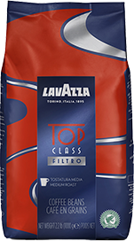 Lavazza Gran Riserva Filtro - Café en grano entero, tostado oscuro, bolsa  de 2.2 libras y mezcla de café integral súper crema, tostado expreso medio