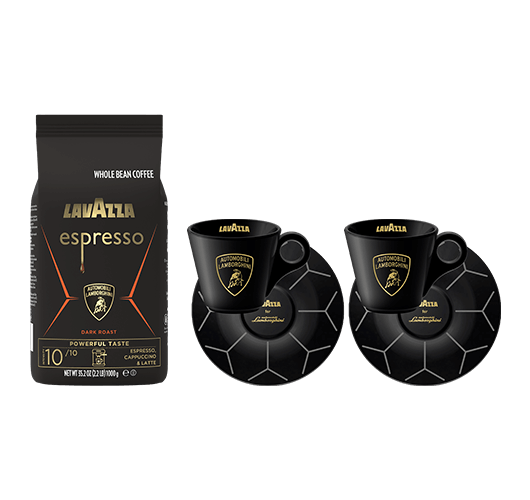 Lavazza x Lamborghini Bundle: Whole Bean & Espresso Cup Set