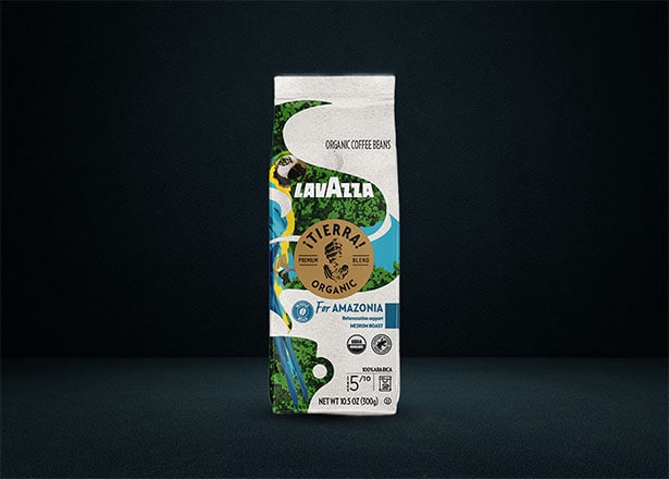 Lavazza ¡Tierra! Organic Planet - Café de grano entero, tostado medio, 10.5  onzas